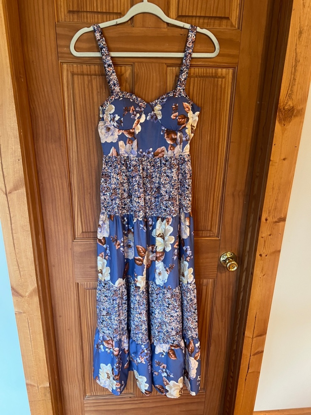 Blue Floral Maxi Sundress Size S